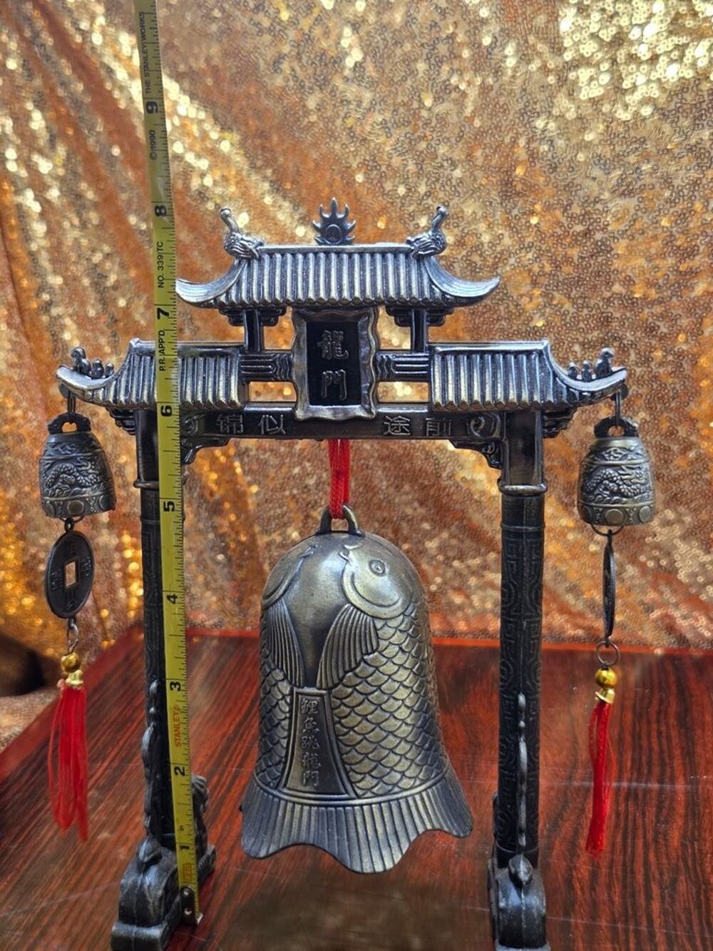 Vintage-Style Chinese 'Dragon Gate' Desk Chime
